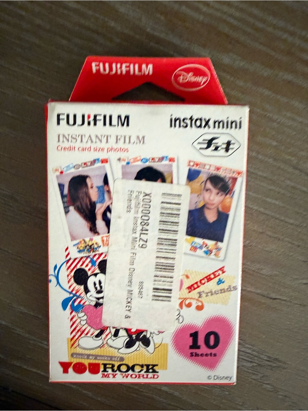 Fujifilm Instax Mini Disney Mickey Friends Film Unopened 10 Sheets Rare
